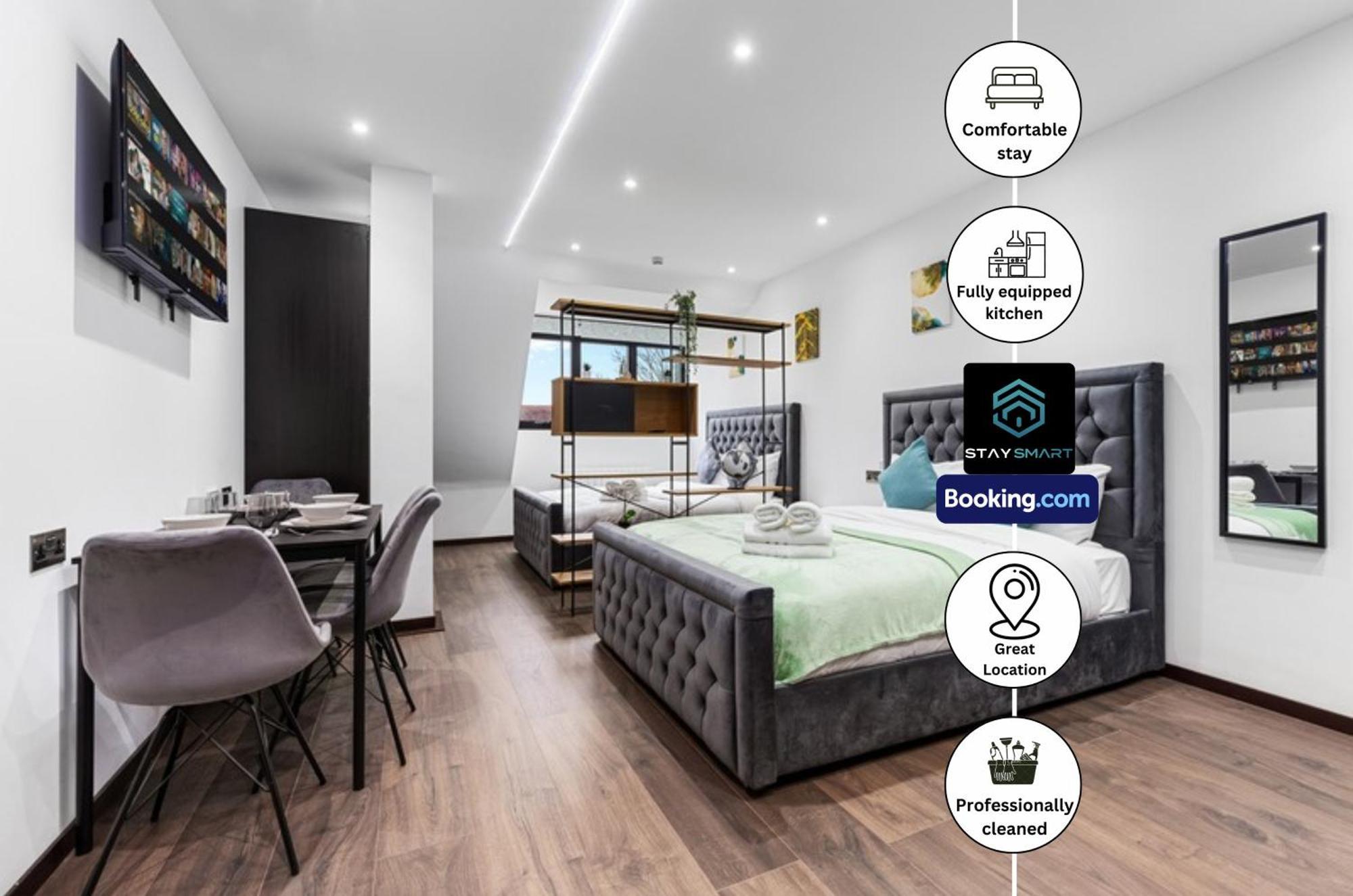 Stylish Studio Apt By Stay Smart Short Lets & Serviced Accommodation Woodstock With Free Wifi London Exterior photo